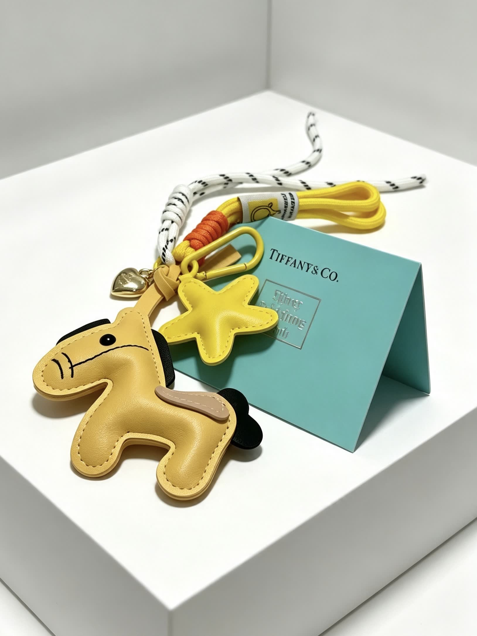 Tiffany & Co. Yellow Leather Horse Charm